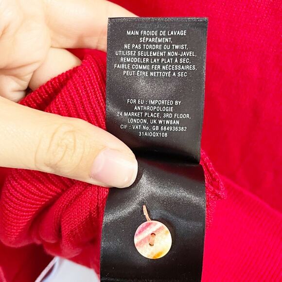 NWT Anthropologie HWR Watercolor Floral Cardigan Size Medium - Picture 6 of 11